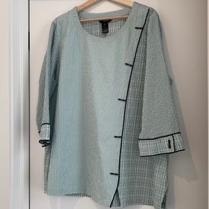 Mint Green Geometric Blouse